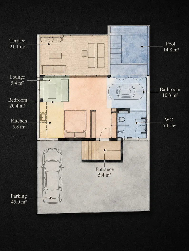 The Sandstone Collection — Villa 2 · Ground Floor