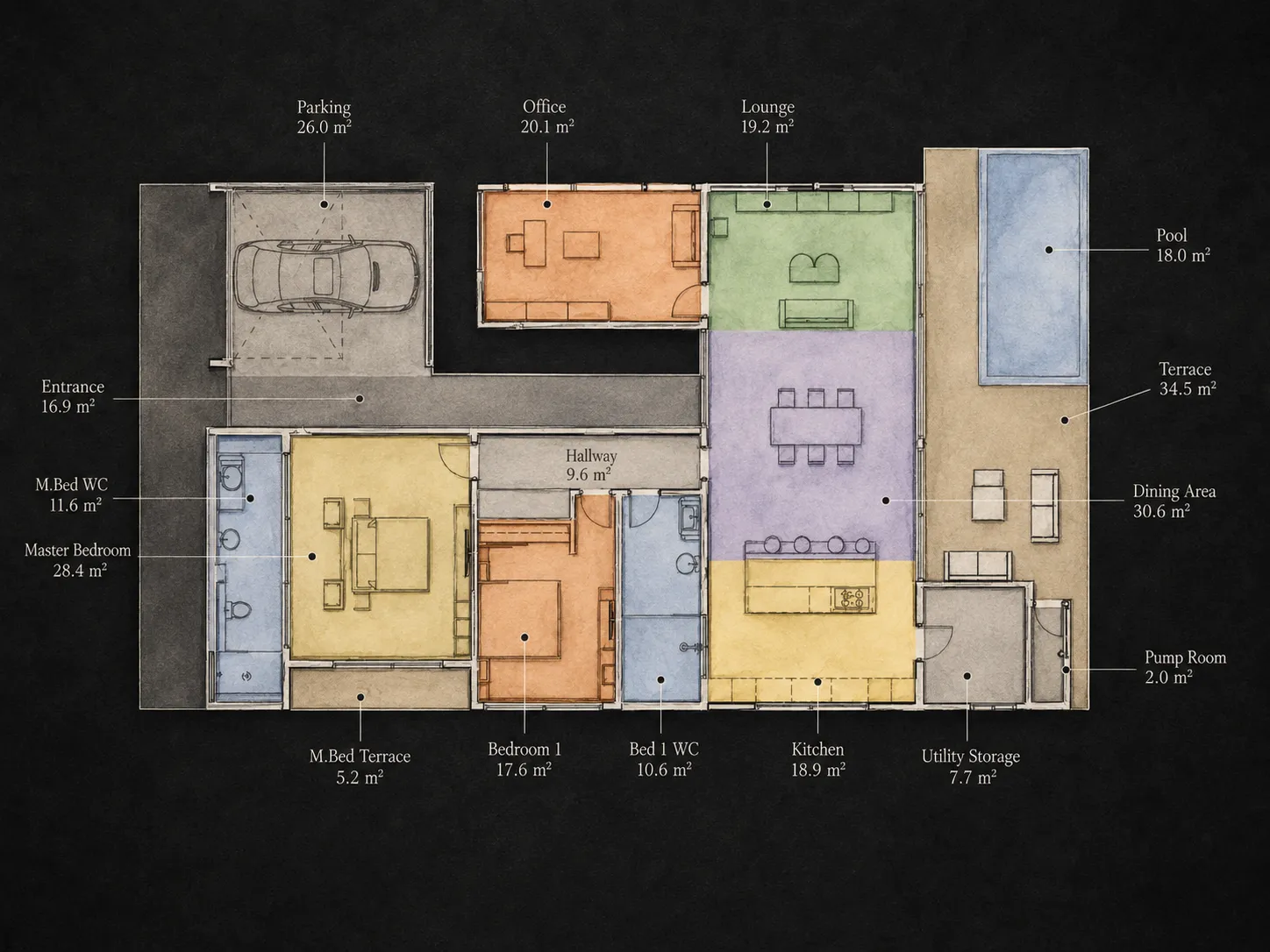 The Sandstone Collection — Villa 4 · Ground Floor